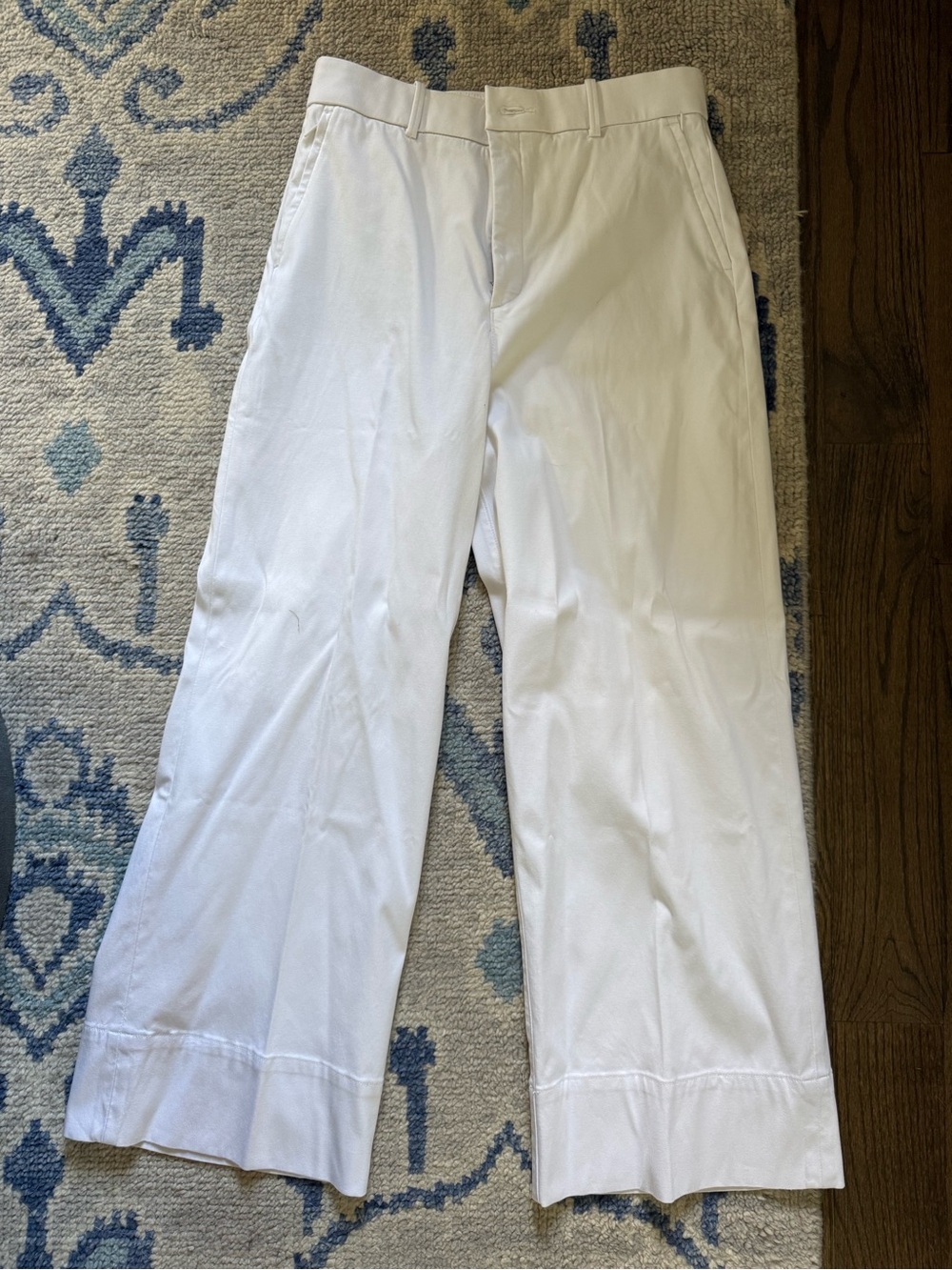 SPANX White Wide-Leg Trousers
